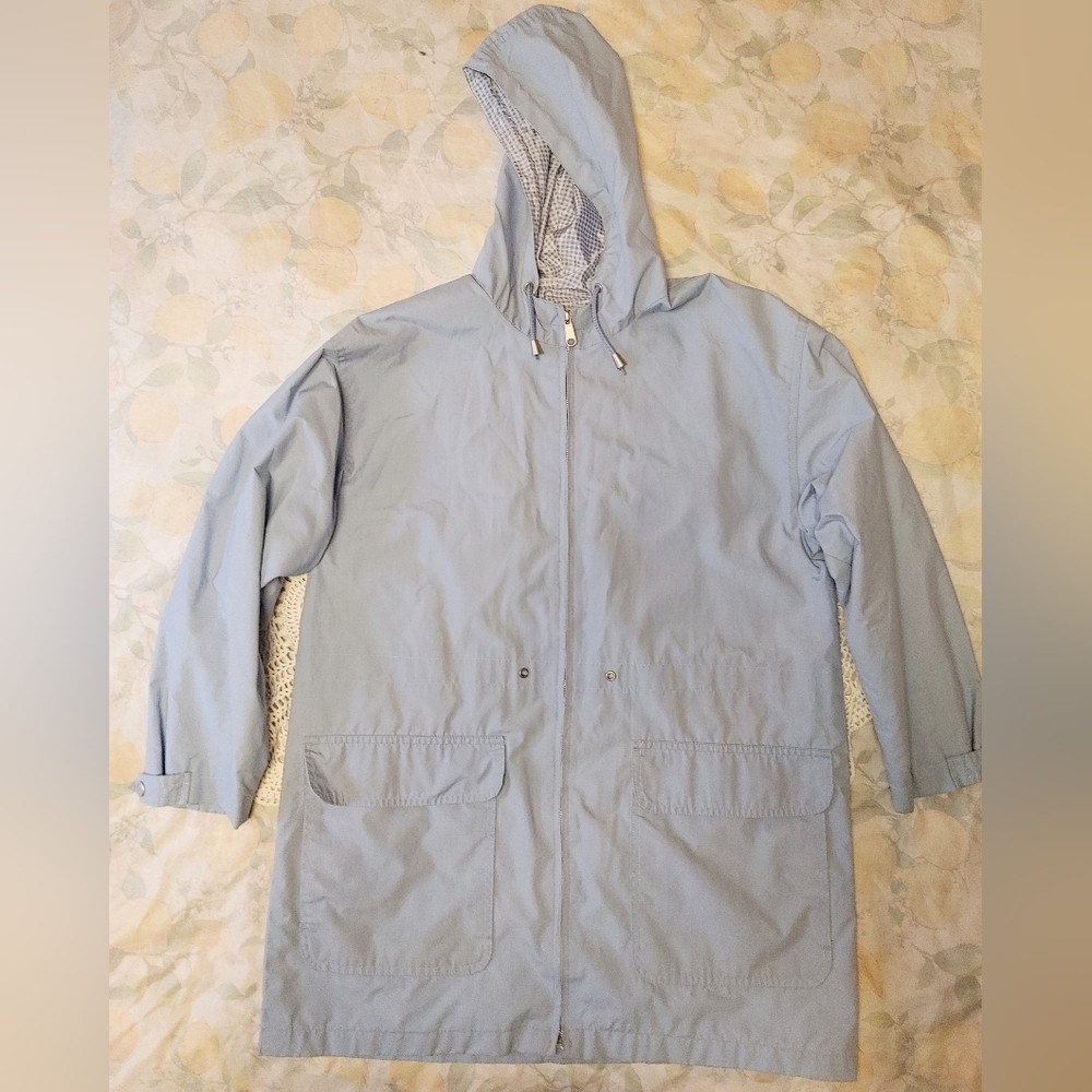 REST & RELAXATION Powder Blue Hooded Spring Jacket